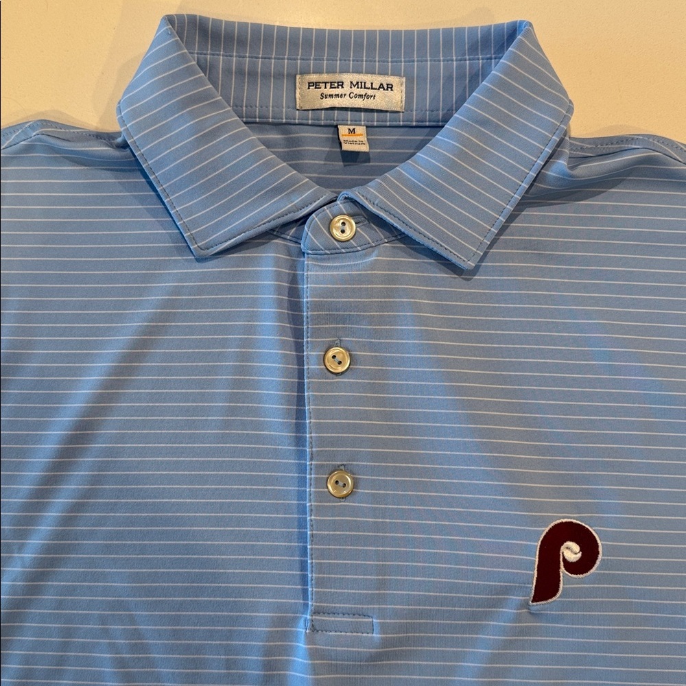Cooperstown Philadelphia Phillies Jubilee Stripe Performance Polo